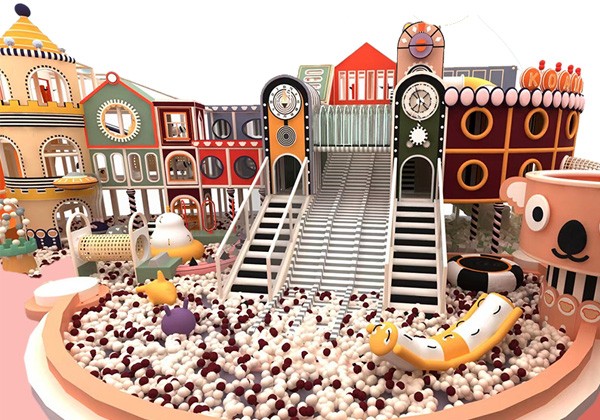 马卡龙城堡主题淘气堡儿童乐园
